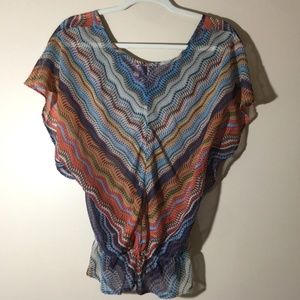 Dolled Up Sheer Elastic Waist Top